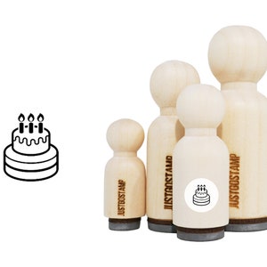 Tampon en caoutchouc de gâteau d’anniversaire - Tampon en caoutchouc gravé au laser pour l’artisanat, l’estampage, les planificateurs