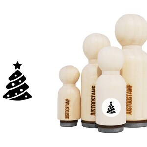 Kerstboom Rubber Stamp - Laser gegraveerde rubberen stempel voor crafting, stempelen, planners - Kerstmis
