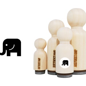 Kleiner Elefant Stempel - Lasergraviertes Stempelgummi zum Basteln, Stempeln, Planer