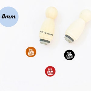 YouTuBe Social Media Stempel - 8mm Mini-Stempel - Social Media Stempel, APP-Stempel