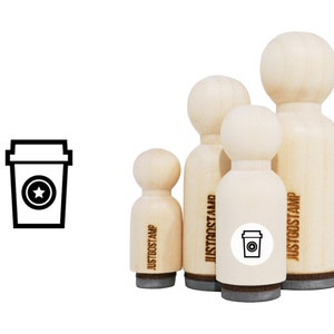 Sello de goma de café - Sello de goma grabado con láser para artesanía, estampado, planificadores