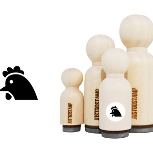 Chicken Rooster Rubber Stamp - Tampon en caoutchouc gravé au laser pour l’artisanat, l’estampage, les planificateurs