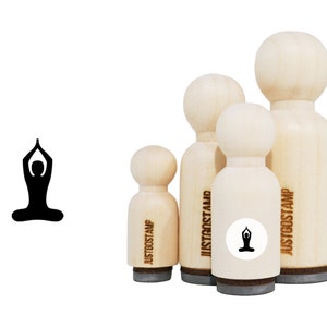 Yoga Rubber Stamp - Laser Engraved Rubber Stamp for Crafting, Stamping, Planners