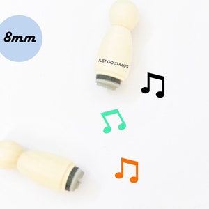 Sello de goma con notas musicales - Minisello de Φ8 mm - Sello musical