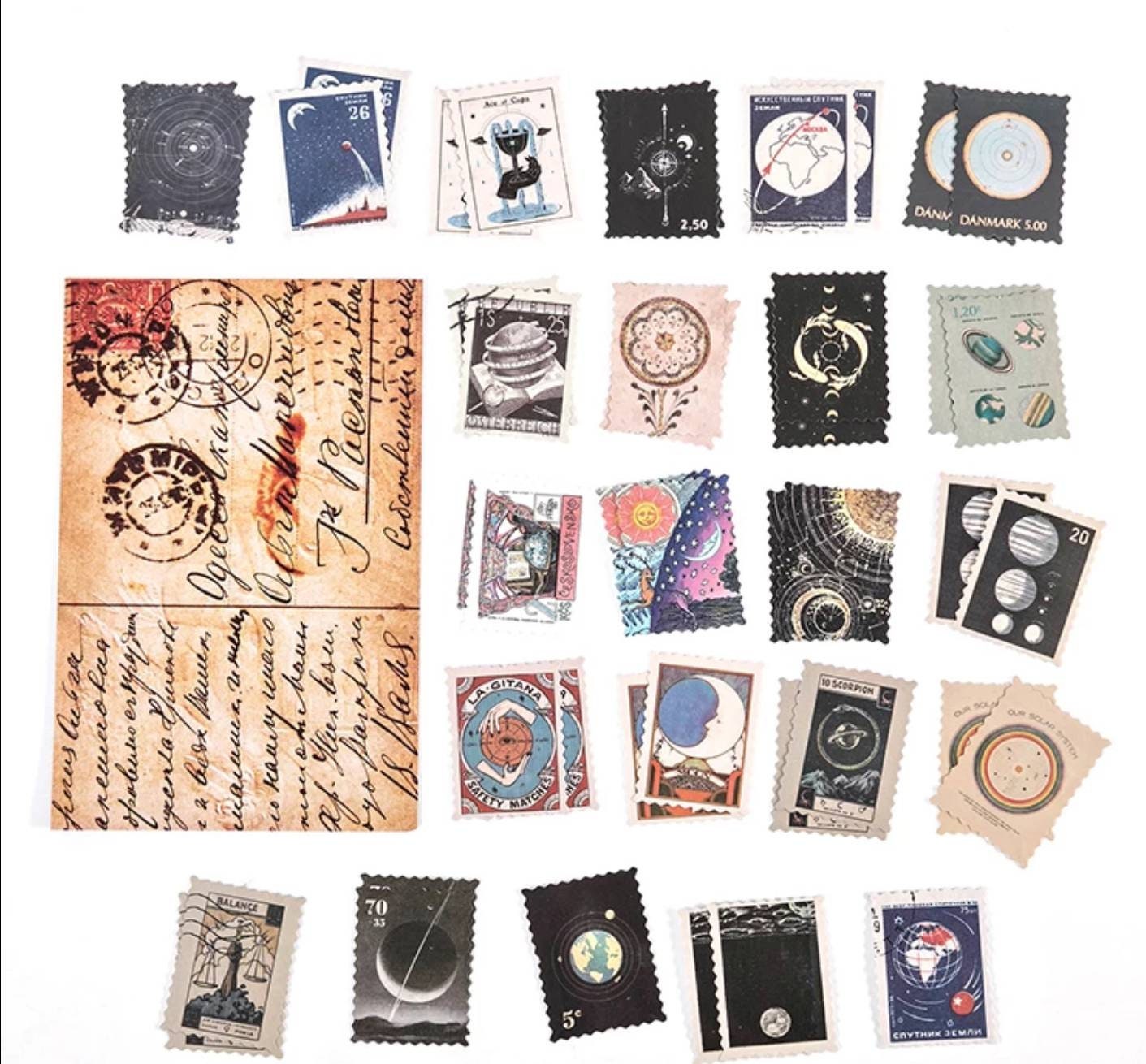 Mixed Vintagestyle Postage Stamp Kits Postage Stamp Art Etsy Canada