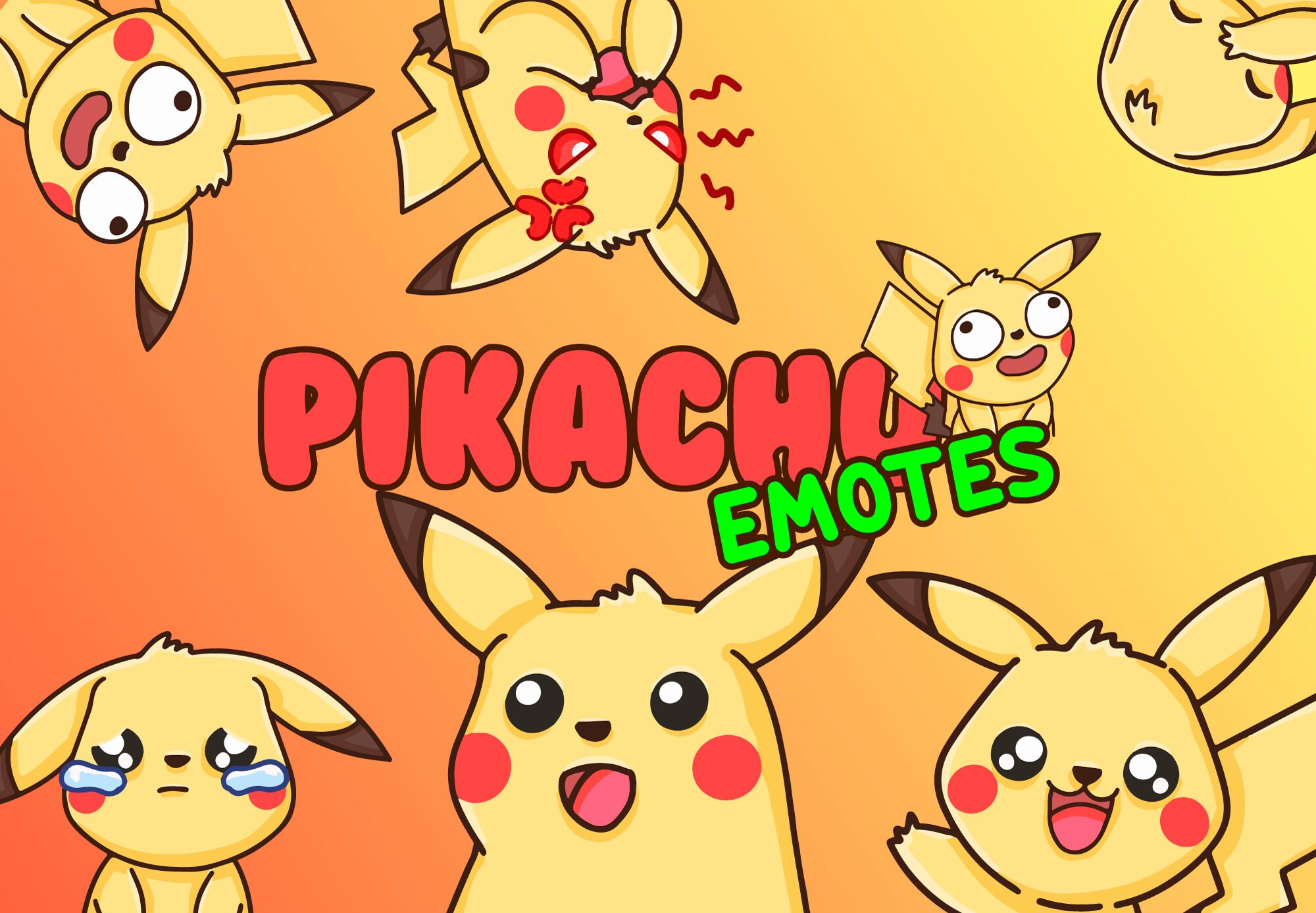 6 Cute Pikachu Twitch Emotes Etsy 6 Cute Pikachu Twitch Emotes Etsy