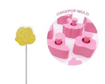 Rose Cake Pop Mold ( FREE embosser included)