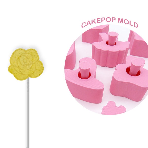 Rose Cake Pop Mold ( FREE embosser included)