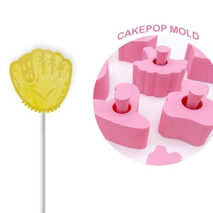 Baseball Mitten and embosser Cake Pop Mold