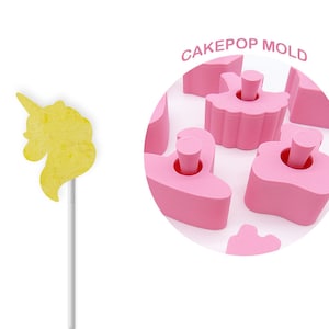 HEART - Cake Pop Mold / Plunger (With Lollipop Stick, Paper Straw or  Popsicle Stick Guide Options) - Made in USA
