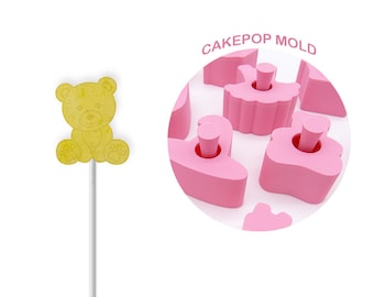 Teddy Bear Cake Pop Mold (embosser included)