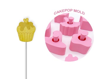 Heart Cupcake Cake Pop Mold (Embosser Included)