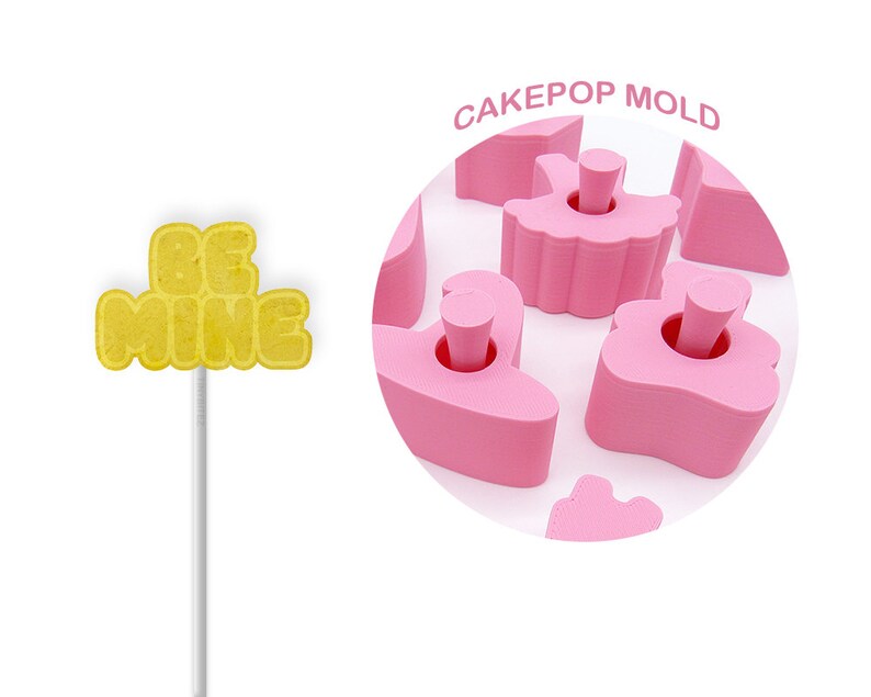 Be Mine Cake Pop Mold Embosser Included image 1