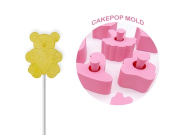 Bear Heart Cake Pop Mold (includes embosser)