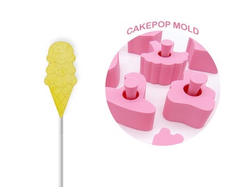Ice Cream Cake Pop Mold (Free embosser Included)
