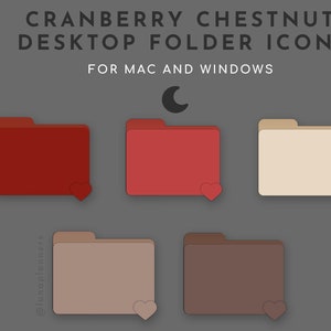 Cranberry Chestnut Desktop Folder Icons | Mac Folder Icons, Windows Desktop Icons