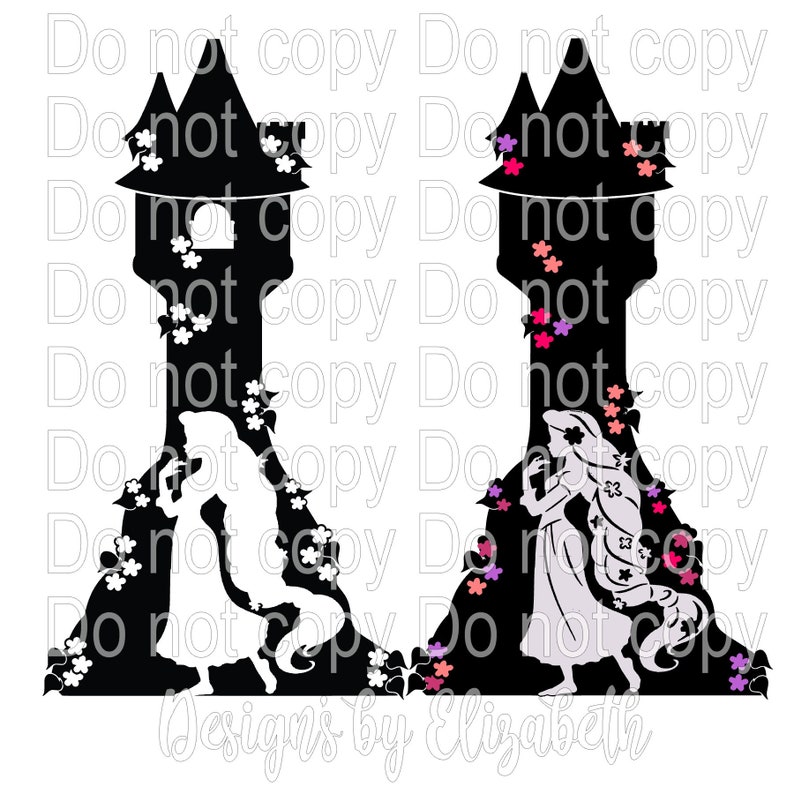 Download Rapunzel Silhouette in Tower Updated SVG bundle | Etsy