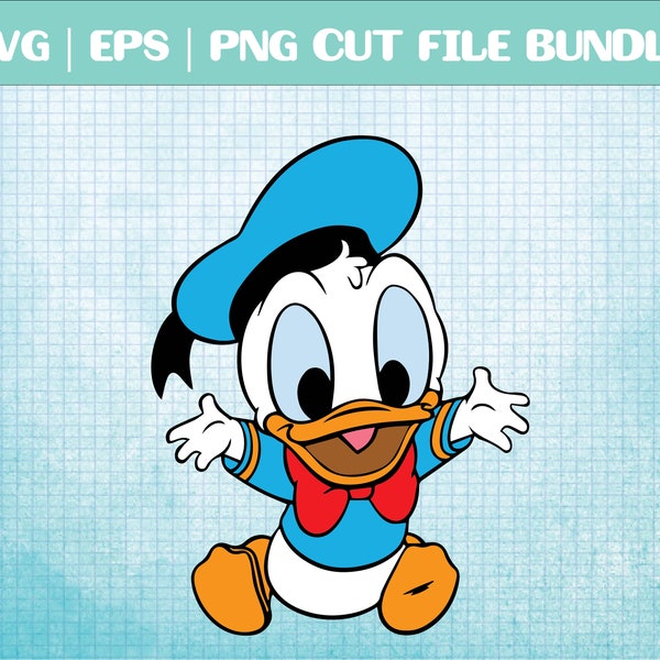 Baby Donald Duck Svg / Eps / Png Bundle