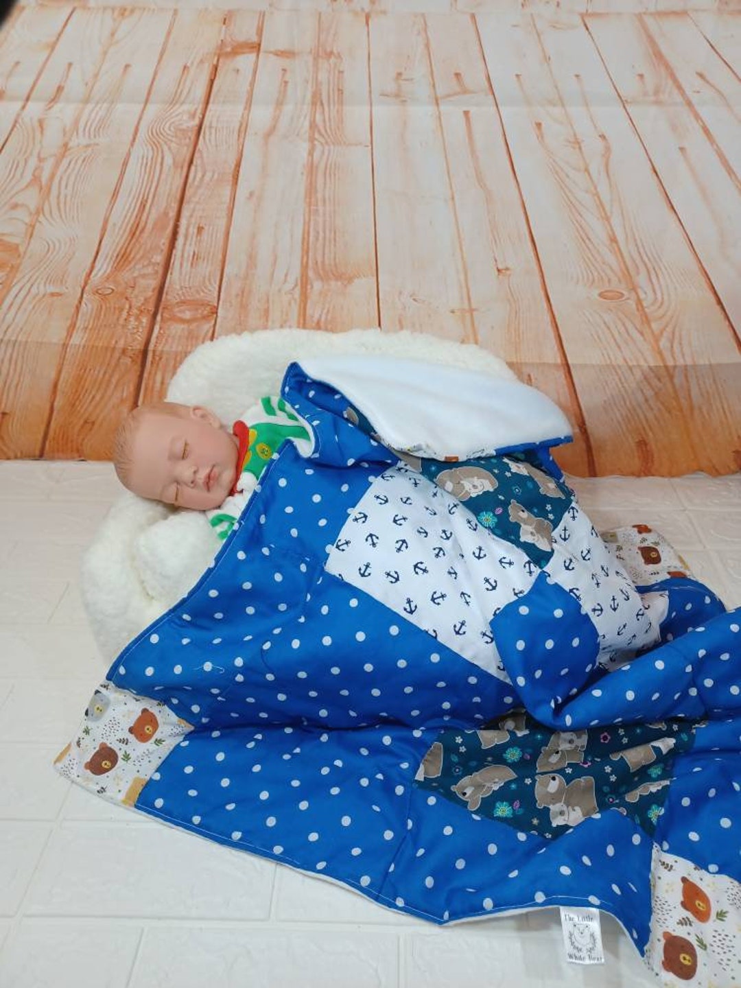 Blue Moses Basket Quilts, Abdl Little Boy, New Baby Stroller Quilts, Woodland Nursery Blanket