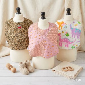 Adult Terry Cloth Bib, Oversized Special Needs Apron, Frilled Dribble Bib