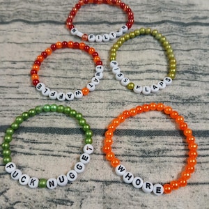 Pulseras groseras, pulseras divertidas, cuentas divertidas, regalos groseros, rellenos de medias groseros, regalos de despedida de soltera