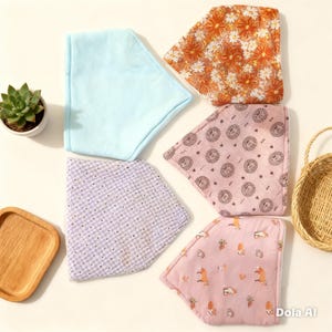 Babero de felpa para niños pequeños, babero extra absorbente.