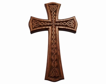 Large wood cross, Christian wall art, religious gift, unique wood wall cross