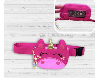 Cinturón para bomba de insulina Bolsa para bomba de insulina Bombas para diabetes cinturón Fanny Pack Unicornio con ventana