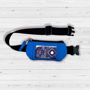 Insulin pump belt Insulin pump bag Pouch with window Diabetes pumps waist bag with window Nautical Blue