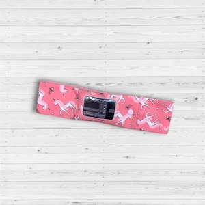 Ceinture pour pompe à insuline Bande pour pompe à insuline Pochette avec fenêtre Pompe pour diabète ceinture avec fenêtre Licornes Pink Bella