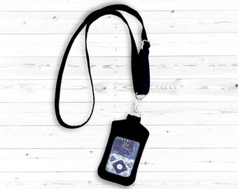 Insulin pump bag with a clear window and a lanyard. Insulin pump pouch.