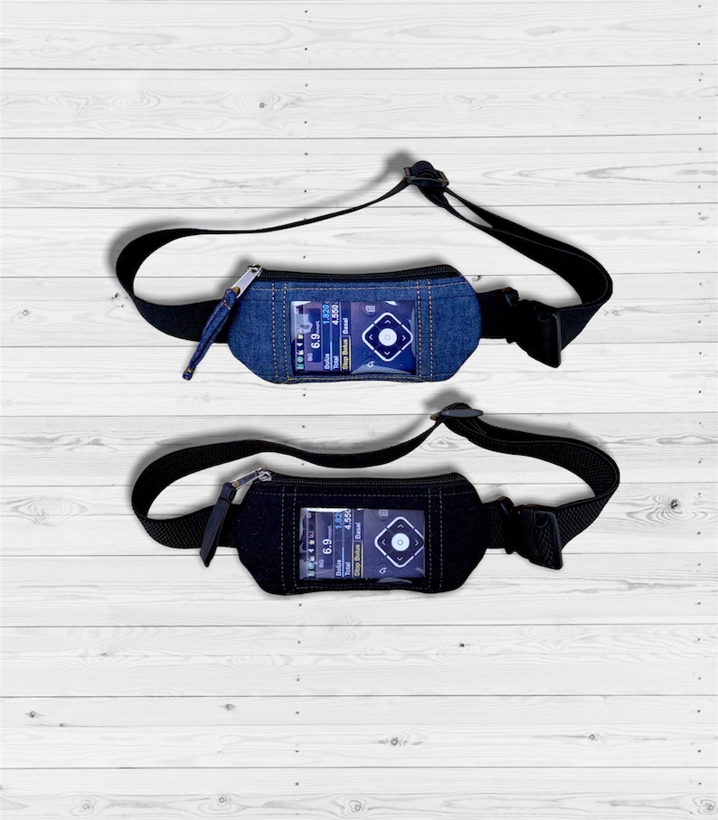 Insulin pump belt Insulin pump bag Pouch with window Diabetes pumps waist bag with window image 1