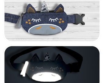 Insulin pump belt Fanny pack Pouch with window Diabetes pumps waist bag with window Unicorn Reflective fabric Waist Bag