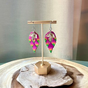 Dragonfruit Earrings Hand-Painted Handmade