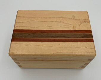 Maple Jewelry Box With a Curly Maple Top - Etsy