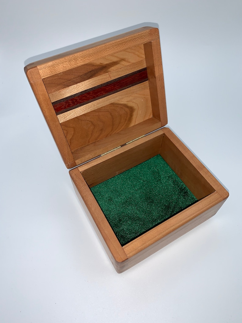 wenge and bloodwood Cherry jewelry box with maple