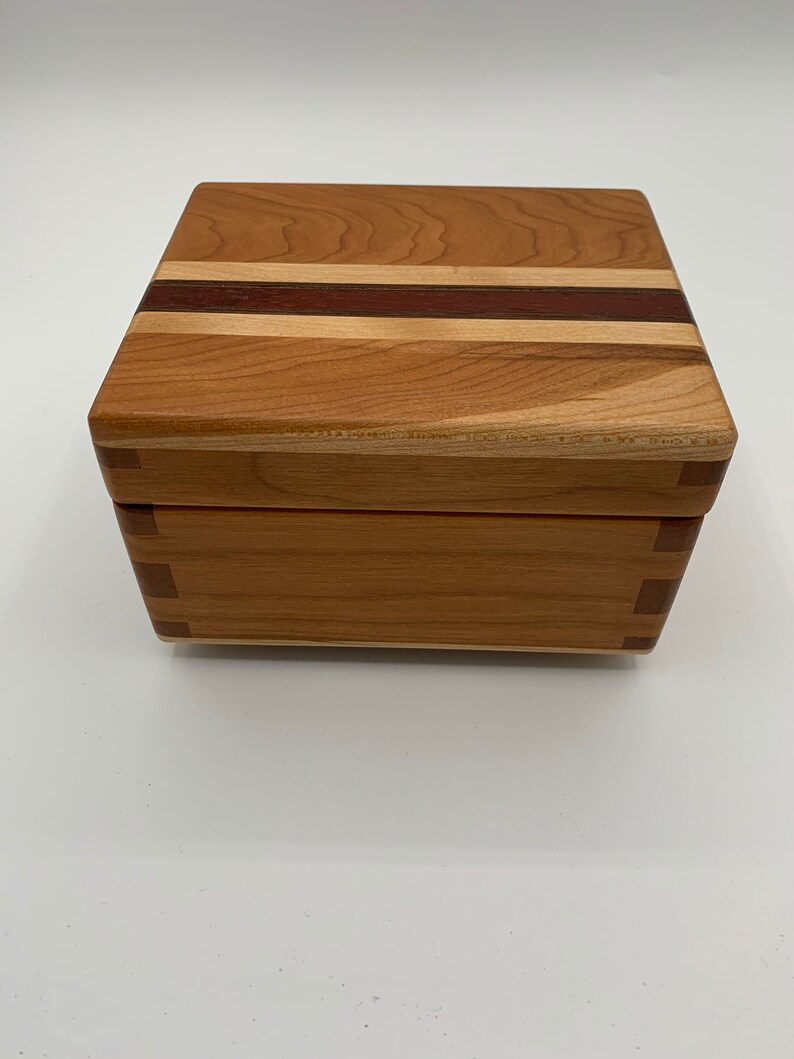 wenge and bloodwood Cherry jewelry box with maple