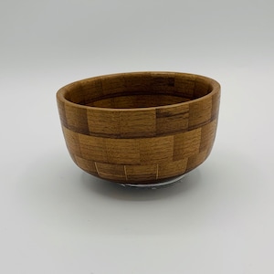 Segmented walnut and maple bowl