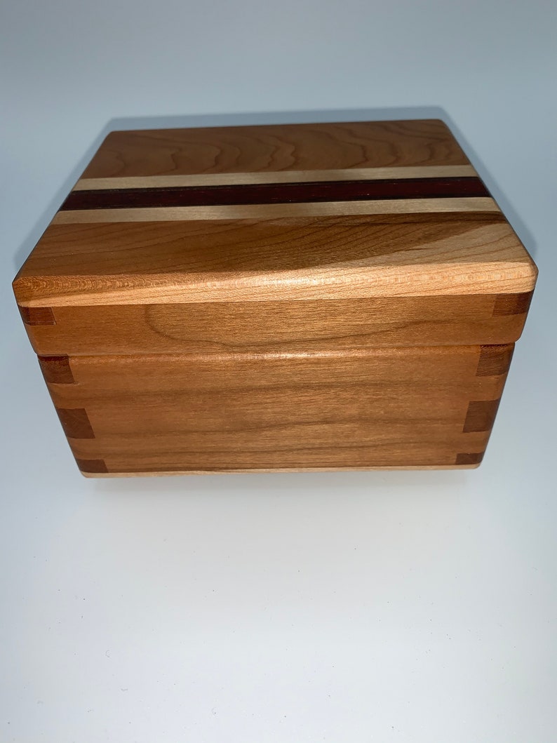 wenge and bloodwood Cherry jewelry box with maple