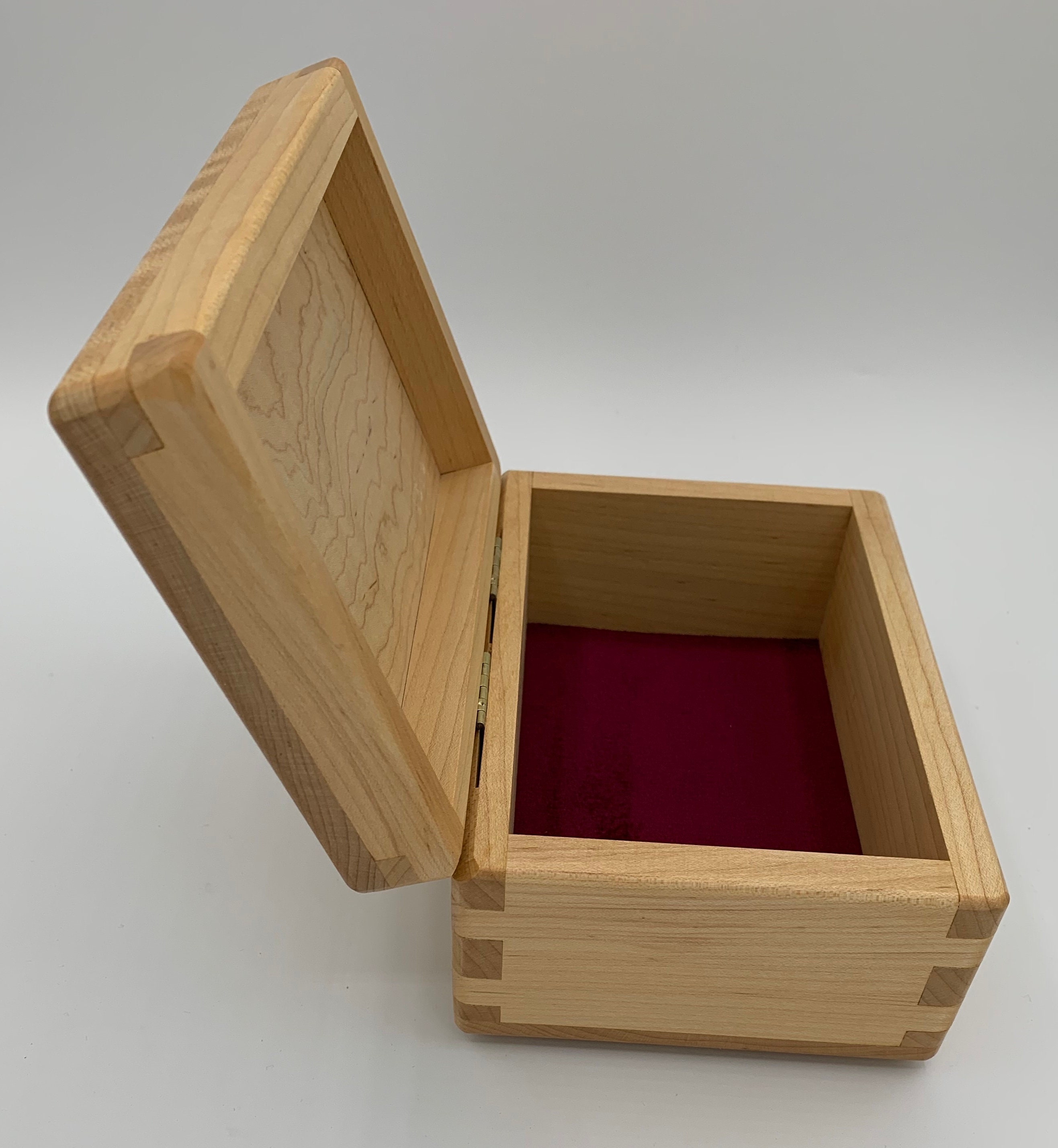 Maple Jewelry Box With a Curly Maple Top - Etsy