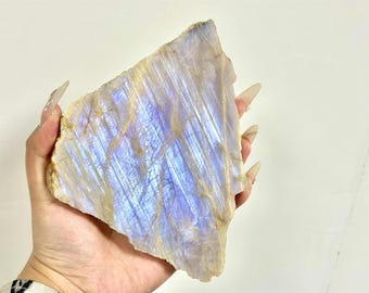 300g+ Natural Moon Stone Section,Raw Stone Moon Stone,High quality Moon Stone,Crystal Carved,Reiki healing,Home Decoration,Crystal Gifts 1PC