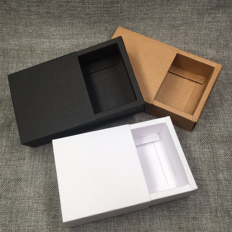 50pcs Kraft Gift Packing Boxes Blank Paper Drawer Box DIY Storage Boxes for Handmade SoapGiftsCraftsJewelryCandyCakeRose