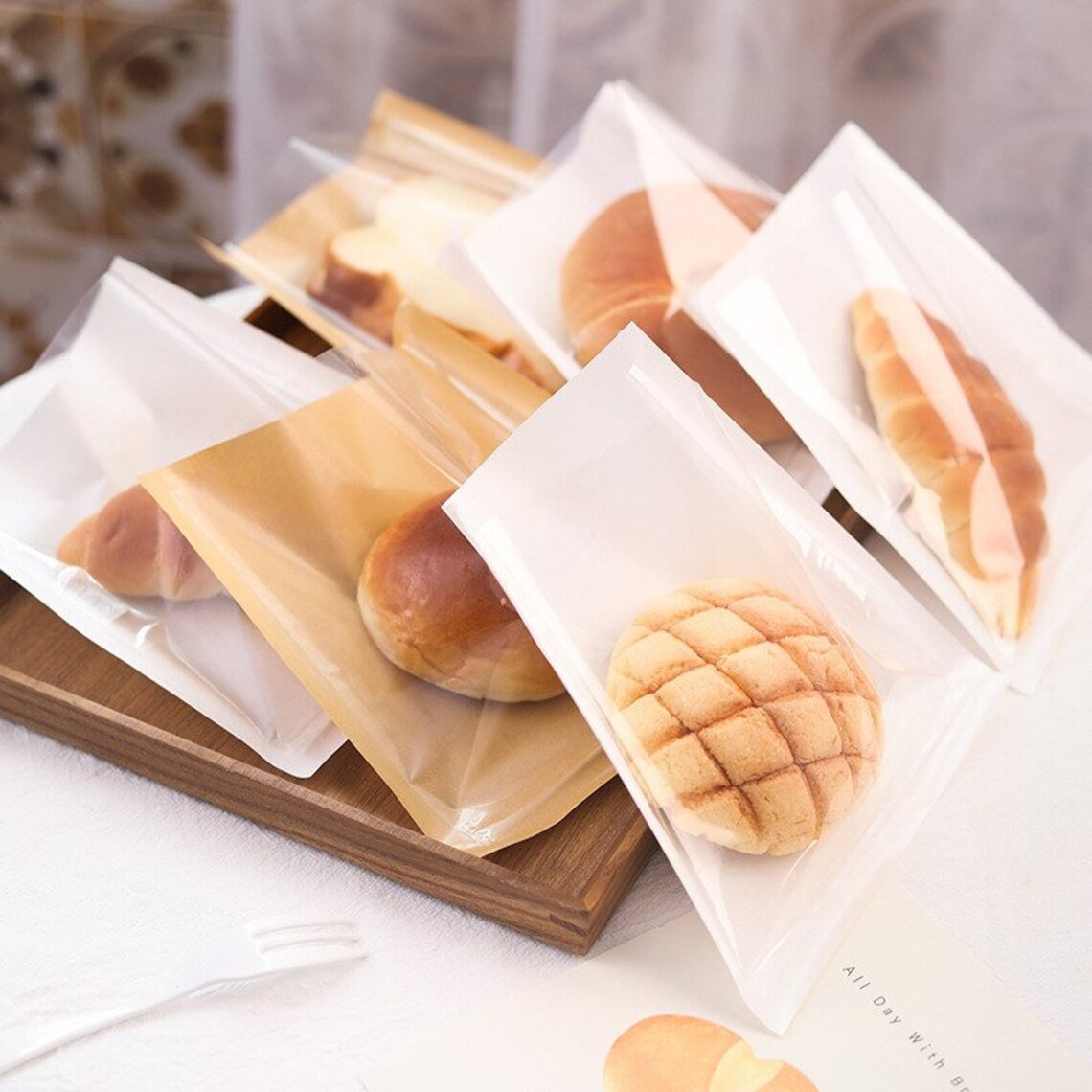 100pcs/lot Handmade Baking Bread Paper Bag Avoid Oil Etsy UK