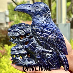 6&quot; Natural Sodalite Hand Carved Bird,Quartz Crystal,Sodalite Parrot Carving,Healing Crystal,Energy crystal,Home Decor,Crystal gifts 1PC