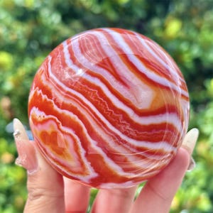 1PC 50mm+ Natural Red Agate Sphere,Quartz Crystal,Crystal Ball Carving,Reiki Healing Crystal,Home Decor,Energy Crystal,Crystal gifts 1PC