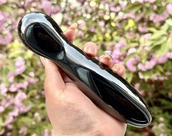 6"+ Natural Obsidian Hand Carved Dick,Crystal Quartz Massage Stick,Crystal Penis/Cervix Wand,Energy crystal,Reiki healing,crystal gifts 1PC