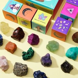 1 caja misteriosa de cuarzo cristalino natural en bruto, piedra de cuarzo cristalino en bruto, caja de cristal, decoración del hogar, cristal energético, curación Reiki, regalos de cristal