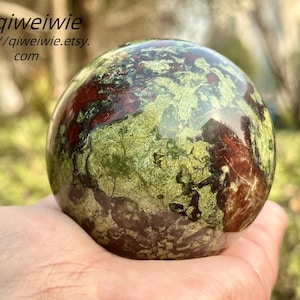 5CM+ Natural Dragon blood stone Sphere,Quartz Crystal Ball,Dragon blood stone ball by hand,Crystal Healing Divination ball,Crystal Gifts 1PC