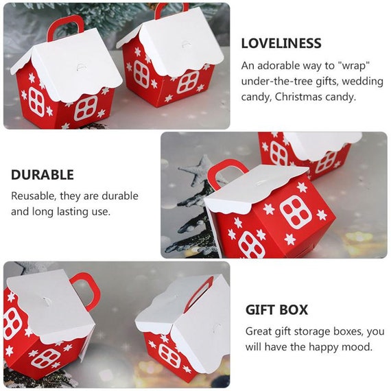 20pcs Candy Boxes Christmas House Gift Storage Boxes Christmas Gift Boxes  Present Boxes for Storage 