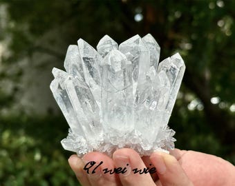 300g+ Natural Clear Quartz Cluster Crystal,Quartz Point VUG,Home Decor,Energy Crystal,Reiki healing,Crystal gift 1PC